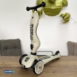 Трехколесный самокат с сиденьем Scoot&Ride HighwayKick1 2в1 дымчатый туман